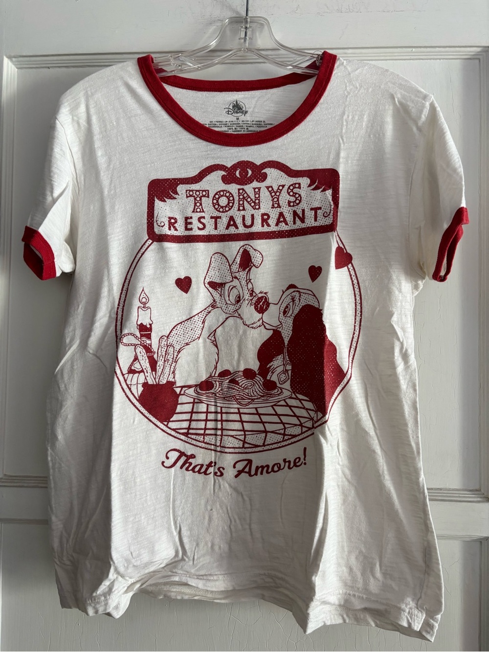 Disney Parks Tony’s Restaurant Lady and the Tramp shirt Medium